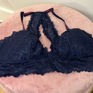 Navy lace aerie bralet